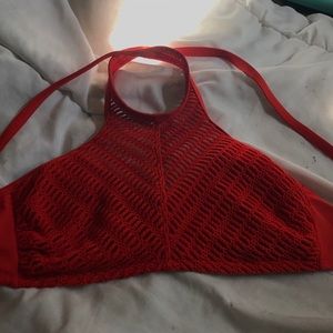 Crochet High Neck Bathing Suit Top